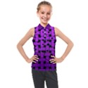 Weaved bubbles at Strings, purple, violet color Kids  Sleeveless Polo Tee View1