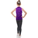 Weaved bubbles at Strings, purple, violet color Kids  Sleeveless Polo Tee View2