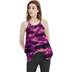 Velvet  Waves Abstract Series No1 Flowy Camisole Tank Top