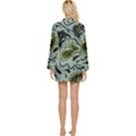 Floral pattern paisley style Paisley print.  Long Sleeve Satin Robe View2