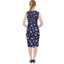 Blue Flower Midi Bodycon Dress View2