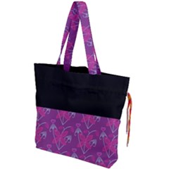 Floral Drawstring Tote Bag by Sparkle
