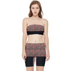Floral Stretch Shorts And Tube Top Set by Sparkle