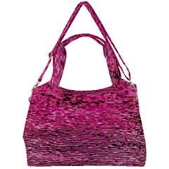 Pink  Waves Flow Series 1 Double Compartment Shoulder Bag by DimitriosArt