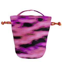 Pink  Waves Flow Series 2 Drawstring Bucket Bag