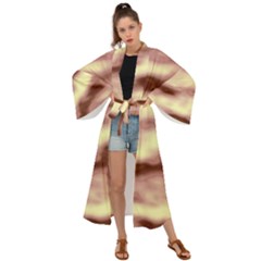Pink  Waves Flow Series 8 Maxi Kimono