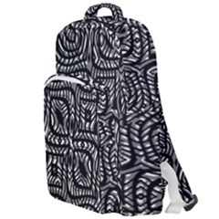Black And White Abstract Tribal Print Double Compartment Backpack
