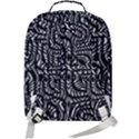 Black And White Abstract Tribal Print Double Compartment Backpack View3