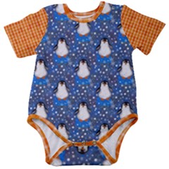 Cute Iceberg Penguin Baby Short Sleeve Onesie Bodysuit