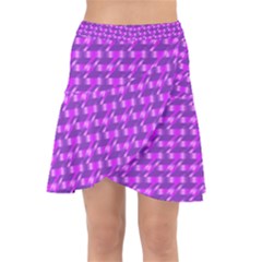 Digital Illusion Wrap Front Skirt