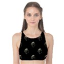 Creepy Head Sculpture With Respirator Motif Pattern Tank Bikini Top View1