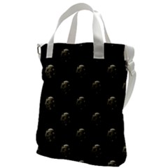 Creepy Head Sculpture With Respirator Motif Pattern Canvas Messenger Bag by dflcprintsclothing