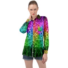 Fractal Design Long Sleeve Satin Shirt
