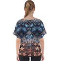 Fractal V-Neck Dolman Drape Top View2