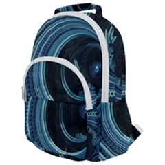 Fractal Rounded Multi Pocket Backpack by Sparkle