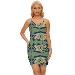 Abstract Pattern Geometric Backgrounds   Wrap Tie Front Dress