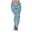 Floral pattern paisley style Paisley print  Doodle background Velvet Leggings View2