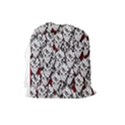 Demonic Skulls pattern, spooky horror, Halloween theme Drawstring Pouch (Large) View2