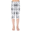 Black and white pattern Kids  Capri Leggings  View1