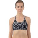Black and white pattern Back Web Sports Bra View1
