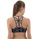 Black and white pattern Back Web Sports Bra View2