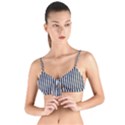 Simple line pattern Tie Up Cut Bikini Top View1