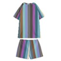 Simple line pattern Kids  Swim Tee and Shorts Set View2