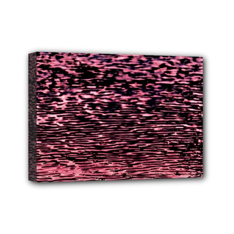 Pink  Waves Flow Series 11 Mini Canvas 7  X 5  (stretched)