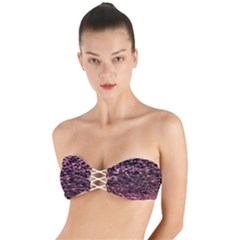 Pink  Waves Flow Series 11 Twist Bandeau Bikini Top