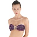 Pink  waves flow series 11 Twist Bandeau Bikini Top View1