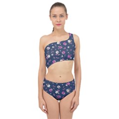 Flowers Pattern Spliced Up Two Piece Swimsuit by Sparkle