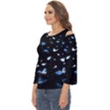 Sparkle Butterfly Cut Out Wide Sleeve Top View2