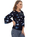 Sparkle Butterfly Cut Out Wide Sleeve Top View3