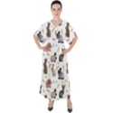 Cute Bunny V-Neck Boho Style Maxi Dress View1