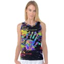Crazy Multicolored Each Other Running Splashes Hand 1 Women s Basketball Tank Top View1