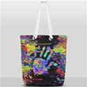 Crazy Multicolored Each Other Running Splashes Hand 1 Full Print Rope Handle Tote (Small) View2