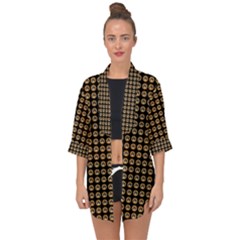 Olimedblk Open Front Chiffon Kimono