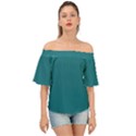 Harbor Blue Off Shoulder Short Sleeve Top View1