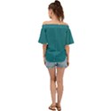Harbor Blue Off Shoulder Short Sleeve Top View2