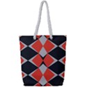 Abstract pattern geometric backgrounds   Full Print Rope Handle Tote (Small) View1