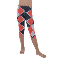 Abstract Pattern Geometric Backgrounds   Kids  Lightweight Velour Capri Leggings 