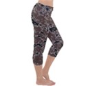 Brown And Black Abstract Vivid Texture Capri Yoga Leggings View3