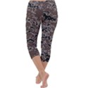Brown And Black Abstract Vivid Texture Capri Yoga Leggings View4