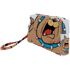 Bulldog-cartoon-illustration-11650862 Wristlet Pouch Bag (small)