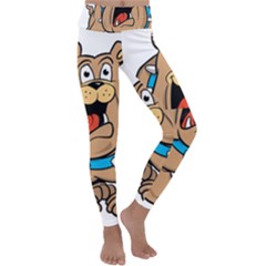 Bulldog-cartoon-illustration-11650862 Kids  Lightweight Velour Classic Yoga Leggings