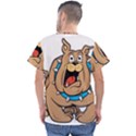 Bulldog-cartoon-illustration-11650862 Men s V-Neck Scrub Top View2