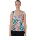 Colorful Spotted Reptilian Coral Velvet Tank Top View1