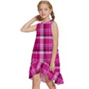 Pink Tartan-9 Kids  Frill Swing Dress View2