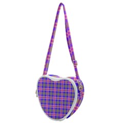 Tartan Purple Heart Shoulder Bag by tartantotartanspink2