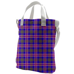 Tartan Purple Canvas Messenger Bag by tartantotartanspink2
